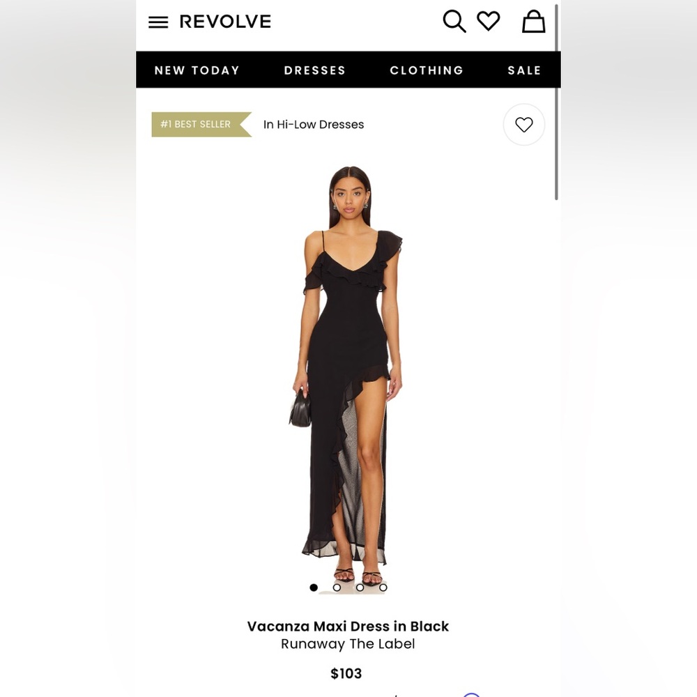 Runaway The Label Black High Low Maxi Dress WORN ONCE